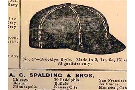 A Brooklyn Excelsiors 1860-as években viselt baseball sapkája