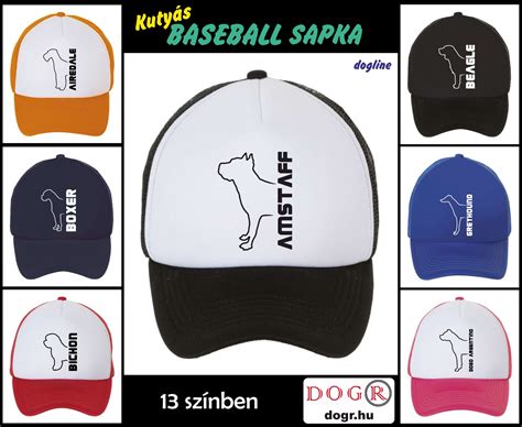 Különböző típusú baseball sapkák