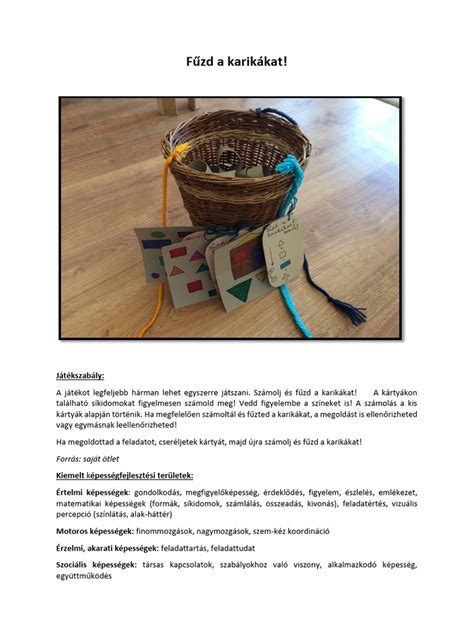 Képességfejlesztő játékok az óvodában