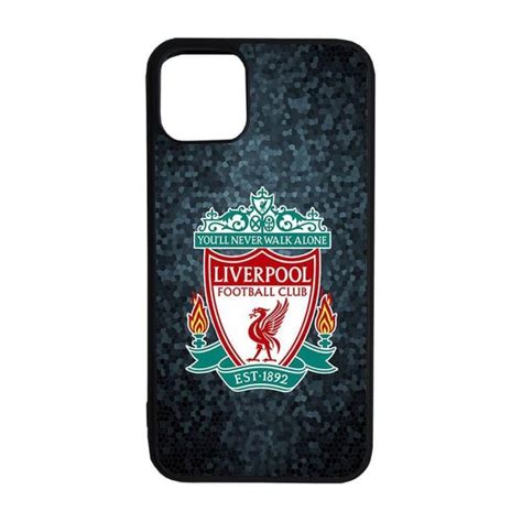 Mobiltelefon kijelzője Liverpool témájú háttérképpel
