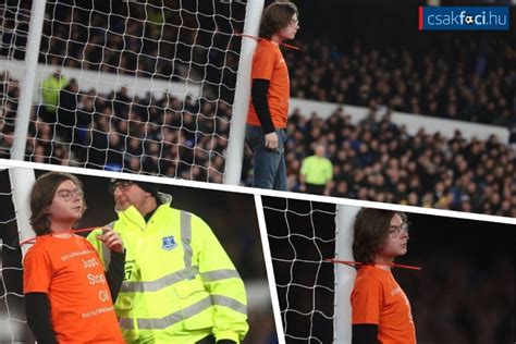 Szurkoló bilincselve a kapufához