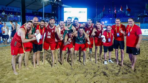 A magyar strandfoci válogatott játékosai