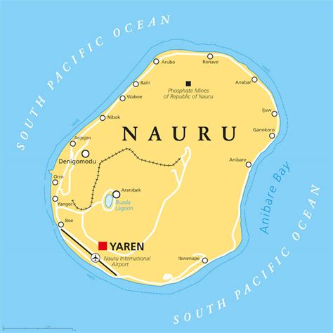 Nauru szigetének térképe