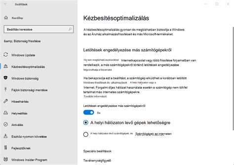 Képernyőkép a Windows Update beállításairól, ahol az opcionális frissítések láthatók