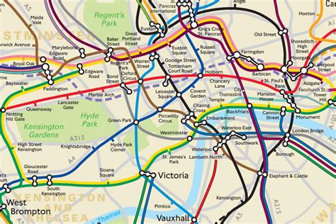 Londoni metrótérkép és zónabeosztás