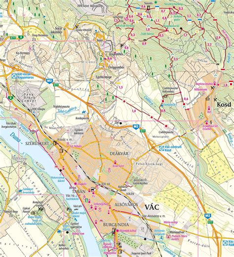 Vác város térképe
