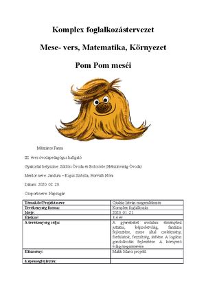 Óvodai fejlesztő foglalkozás képe
