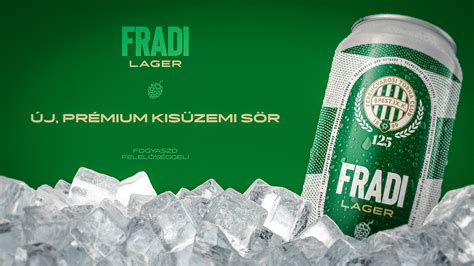 Fradi Lager sör dobozos kiszerelésben