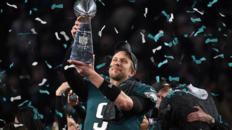 Nick Foles és lánya a 52. Super Bowl győzelme után