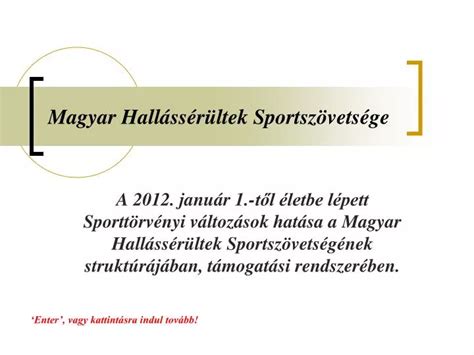 A Magyar Hallássérültek Sportszövetségének logója