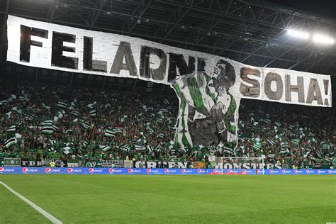 Fradi szurkolói hangulat a stadionban