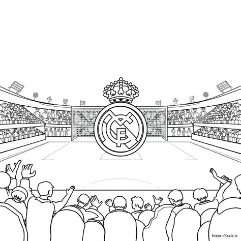 Real Madrid logó és stadion panoráma