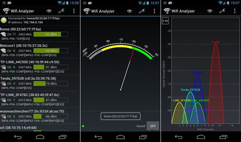 Wifi Analyzer alkalmazás képernyőképe