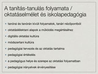 Kompetenciaalapú oktatás modellje