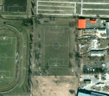 A szekszárdi stadion elavult lelátójáról készült felvétel