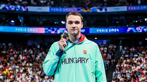 Milák Kristóf a párizsi olimpiai döntő előtt, a call roomban