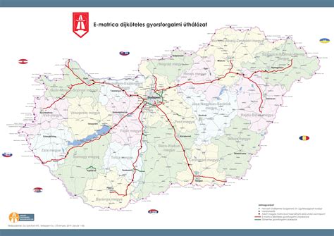 Magyarország autópálya hálózatának térképe