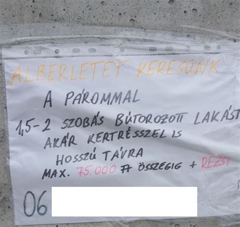 Budapesti albérlet kínálat szemléltetése