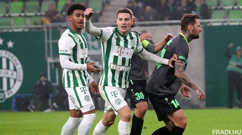 Paks és Ferencváros játékosai a mérkőzésen
