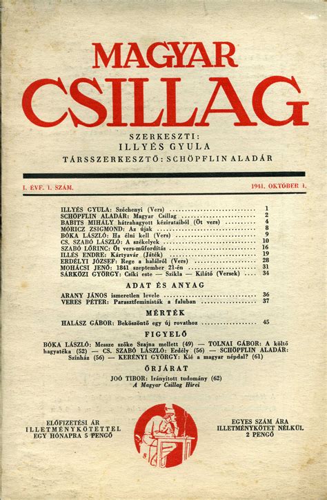 Régi magyar irodalmi folyóirat, például a Budapesti Szemle korabeli száma