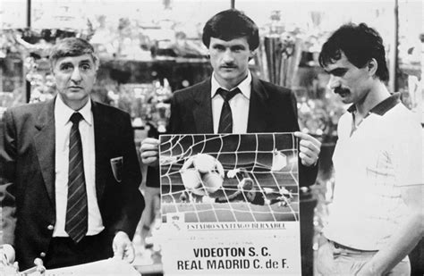 A Videoton csapata az 1985-ös UEFA-kupa döntő előtt