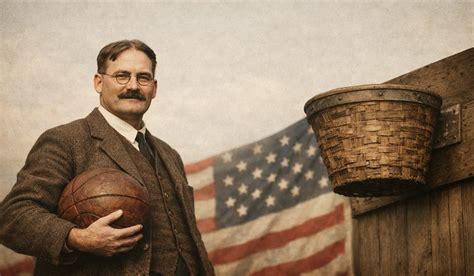 James Naismith kosárlabdával