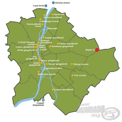 Újpest és Ferencváros elhelyezkedése Budapest térképén