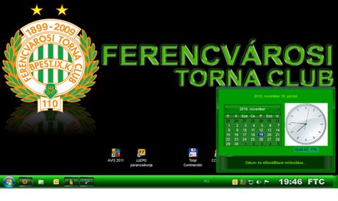 Windows 7 Fradi téma a klub színeivel