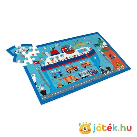 Gyermek puzzle kirakás közben