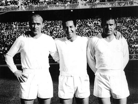 Real Madrid legendák az 1950-es évekből (Di Stéfano, Puskás, Gento)