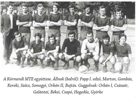 A Körmendi Dózsa MTE csapata az 1970-es években