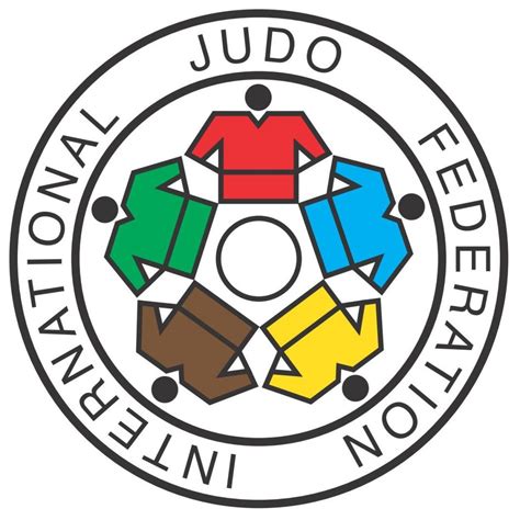 Az IJF logója és a nemzetközi judo események térképe