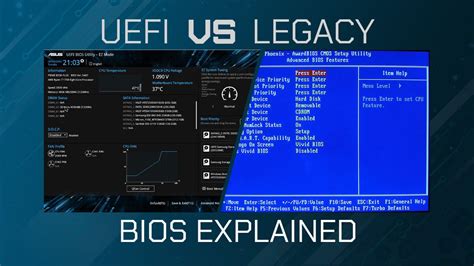 Az UEFI és a Legacy BIOS közötti különbségek összehasonlítása