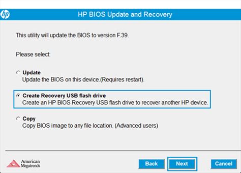 BIOS frissítési folyamat USB meghajtóval