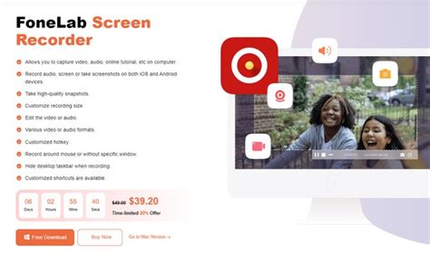FoneLab Screen Recorder felület