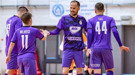 Újpest Futsal csapat mérkőzés közben