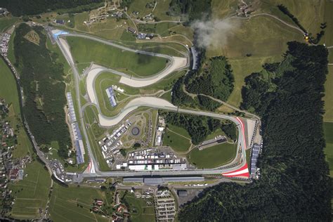 A Red Bull Ring, Spielberg, Ausztria légifelvétele