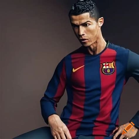 Ronaldo a Barcelona mezében akció közben