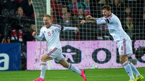 A 2015-ös Norvégia-Magyarország pótselejtező mérkőzés pillanatai az oslói Ullevaal Stadionban