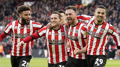 Sheffield United csapatfotó ünneplés közben