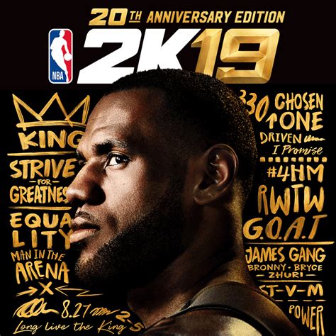 LeBron James az NBA 2K19 20th Anniversary Edition borítóján