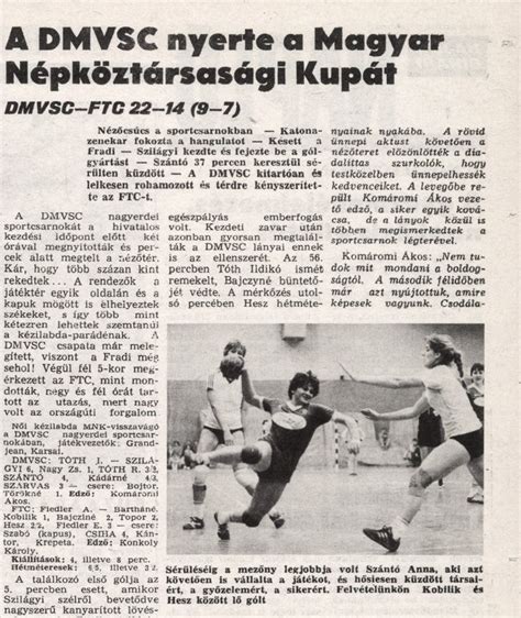 DMVSC női kézilabdacsapat, 1987-es bajnokok