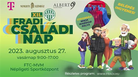 Fradi Családi Nap programtérkép gyerekeknek