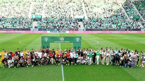 Fradi sportolókról készült montázs a Családi Nap eseményeiről
