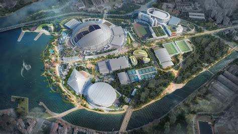 A Singapore Sports Hub látképe
