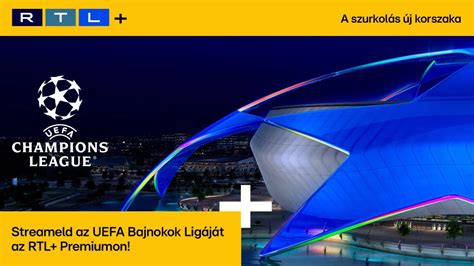 Bajnokok Ligája trófea és az RTL vezetői