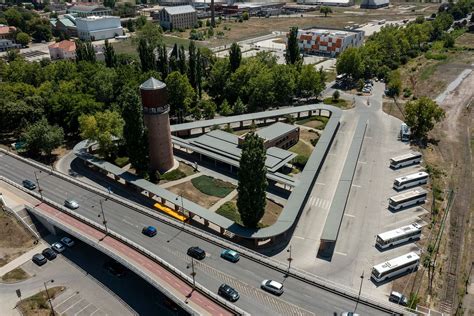 A hatvani buszpályaudvar madártávlatból