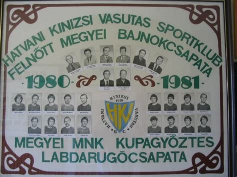 Hatvani Kinizsi csapatkép az 1960-as évekből