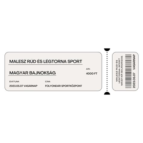 QR kódos belépőjegy minta
