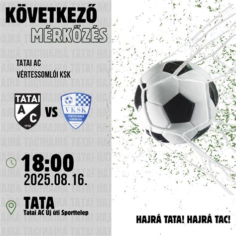 A Tatai AC és a Vértessomló labdarúgócsapatai mérkőzés közben